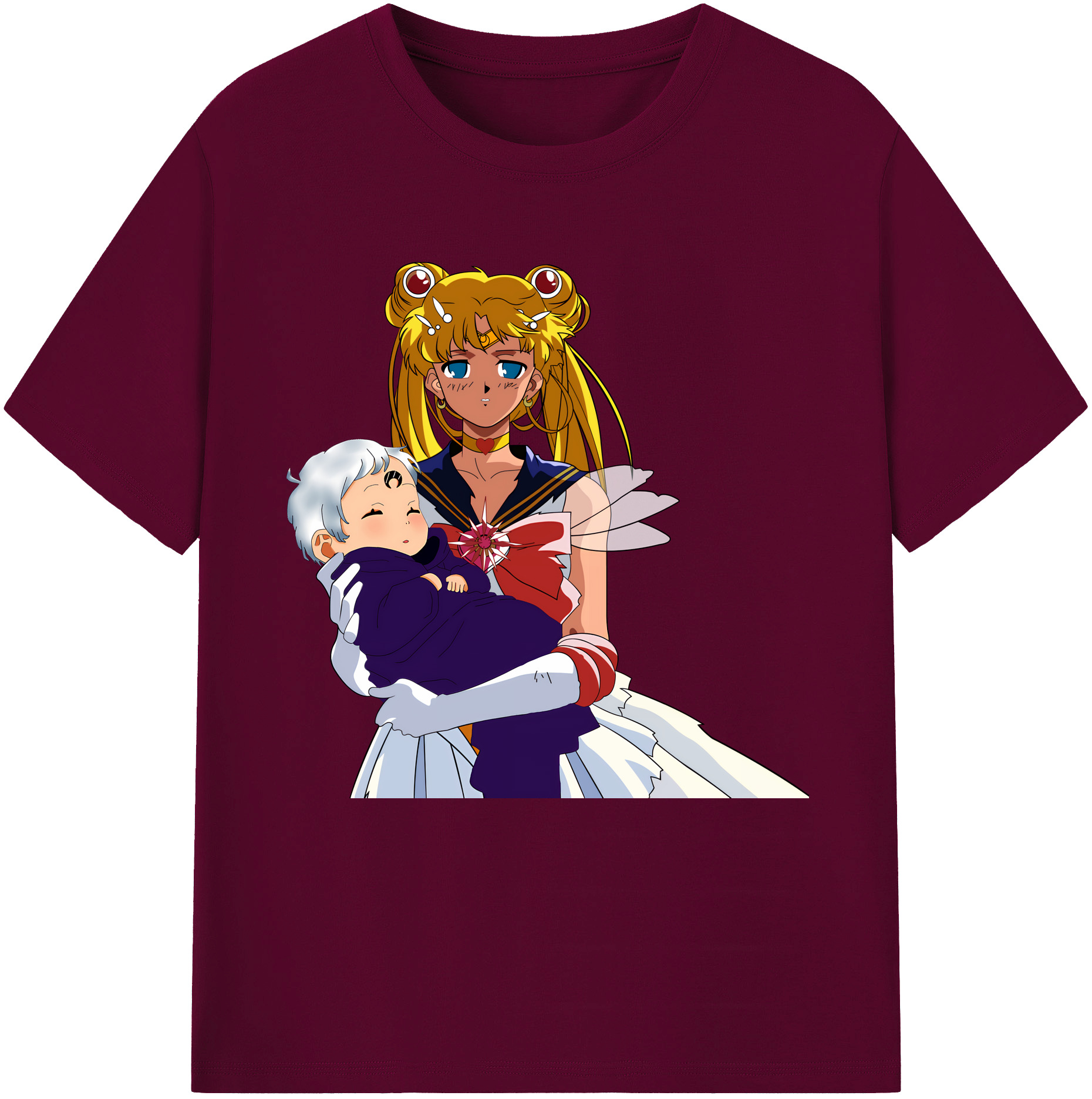 （画像用） 美少女戦士セーラームーン 月野 うさぎ つきの うさぎ Sailor Moon Tsukino Usagi レディースカジュアルプリントTシャツ（綿100％）